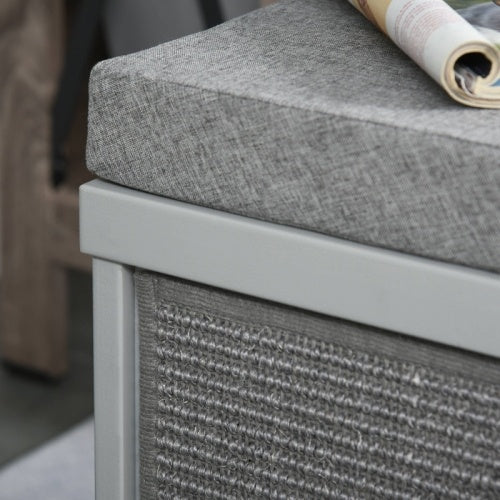 PawHut Cat House Bed Kitten Cave Cube Indoor For Small Pet With Removable Sisal Scratching Pads Soft Cushions, 41x30x36 Cm, Grey