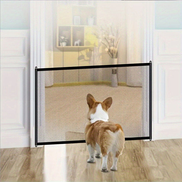 Pet Isolation Mesh No Drilling Safety Fences Net Portable Dog Cat Stair Door